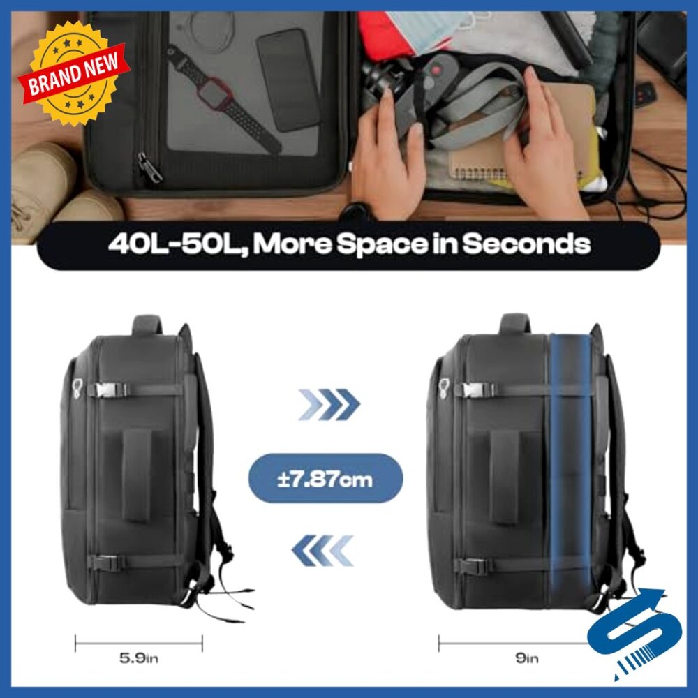 Extra Large Travel Backpack Expandable Laptop Bag… - image 3